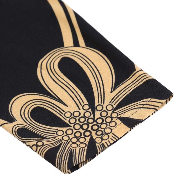 Womens 3/4 Sleeve Floral Printed Notch V Neck Blouses Tunics Tops - Picture 4 of 6